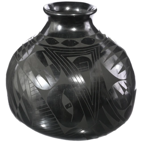 Large Black Mata Ortiz Pottery 49219