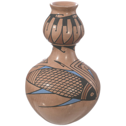 Polychrome Fish Motif Traditional Mata Ortiz Pottery by Lucie Soto 0063