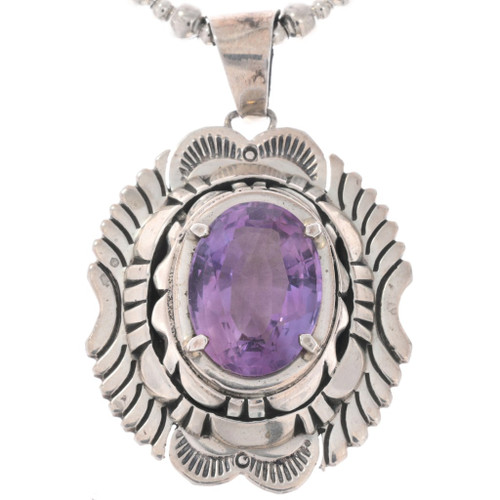 Authentic Navajo Made Amethyst Pendant 49256