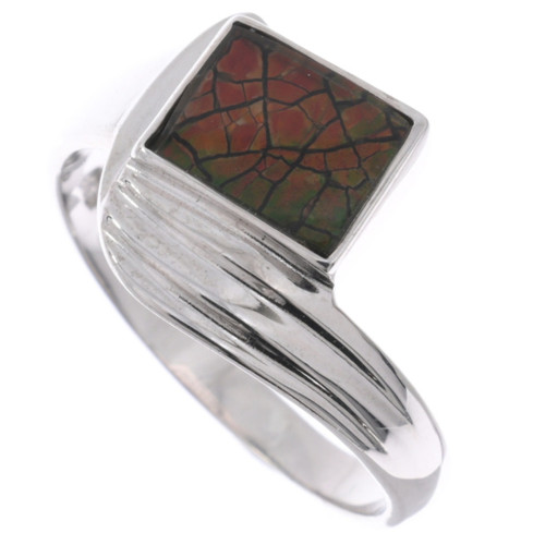 Vintage Sterling Silver Ammolite Gemstone Ring 50152