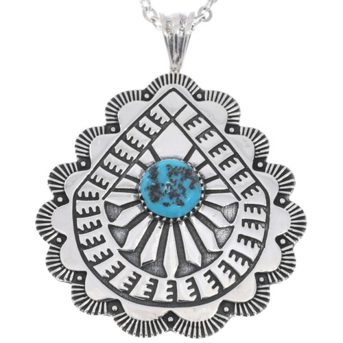 Southwest Sterling Silver Turquoise Pendant 49264