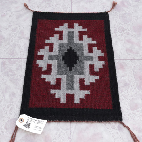 Traditional Vintage Hand Woven Ganado Red Navajo Rug 1.3ft x 1ft 0215