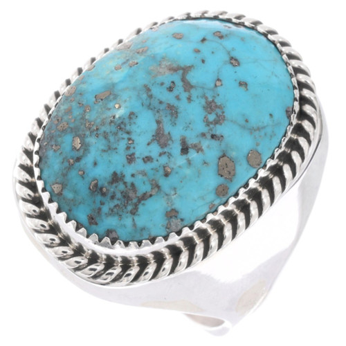 Real Turquoise Mens Ring Navajo Made 49275