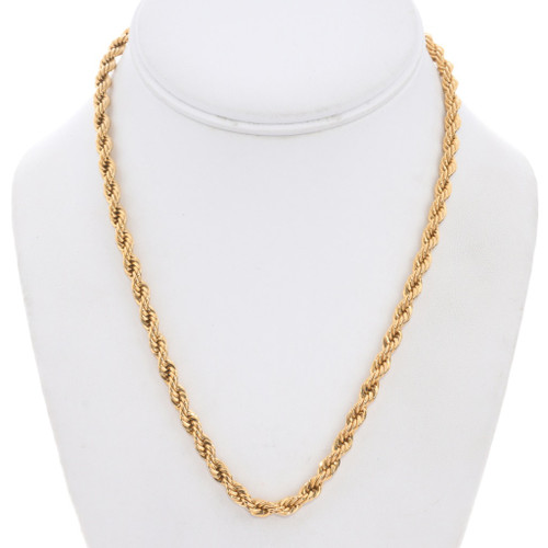 Delicate Gold Plated Braided Chain Necklace 50156