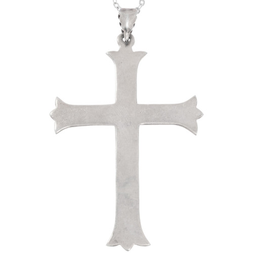Vintage Sterling Silver Cross Pendant 49364