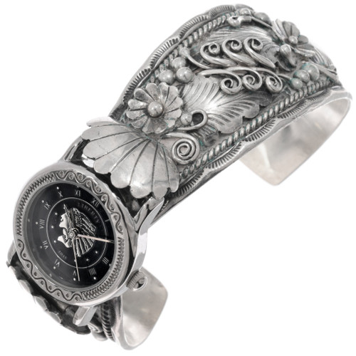 Old Pawn Sterling Silver Navajo Watch Cuff 49423