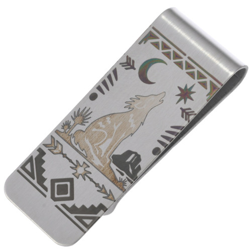 Southwestern Howling Coyote Money Clip 49425