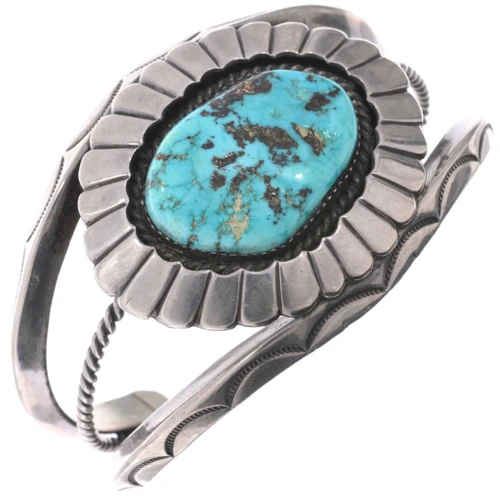 Old Pawn Native American Turquoise Bracelet 49497