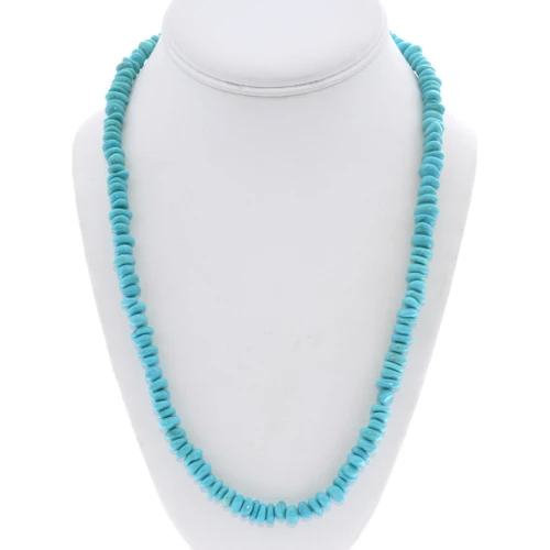 Real Turquoise Beaded Necklace 49509