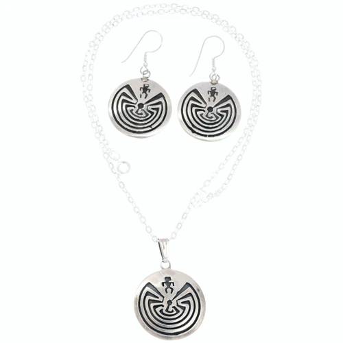 Sterling Silver Man in the Maze Pendant 50269