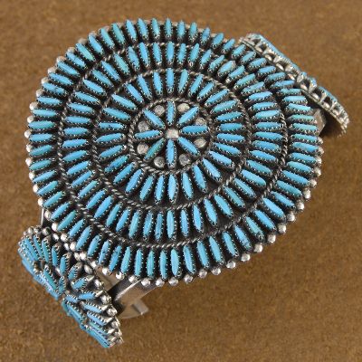 Needlepoint turquoise, petit point turquoise and cluster jewelry