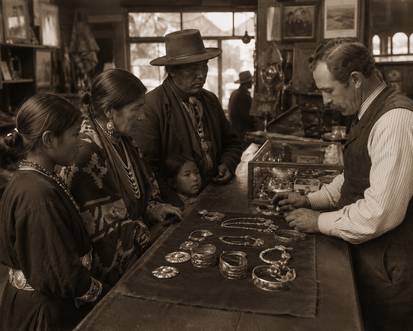 Family claiming reclaiming treasured jewelry from early 1900s trading post.