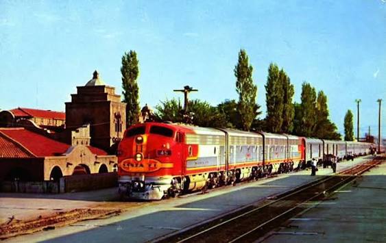 The railroad brought tourists west