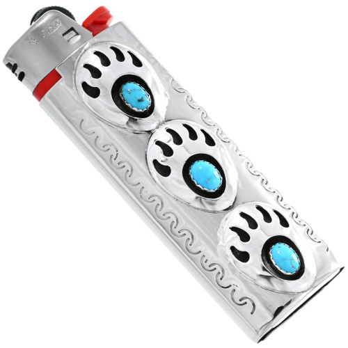 Native American Turquoise Silver Lighter Case Cover 24036