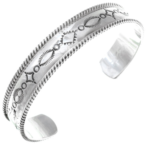 Southwest Hammered Silver Mens Cuff Sterling Bracelet 24783
