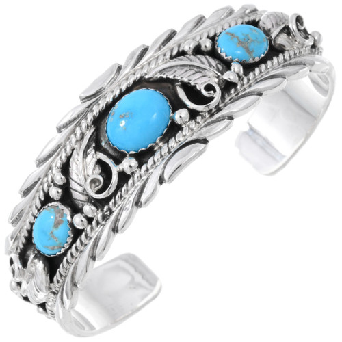 Native American Turquoise Sterling Bracelet 24464