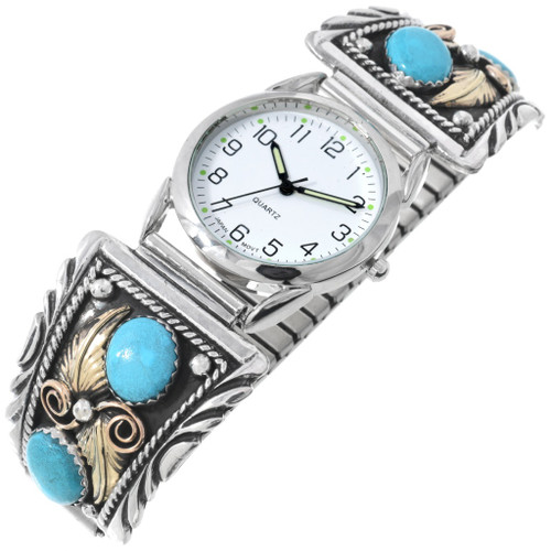 腕時計 Arizona Turquoise Indian Watch Hand Made Arizona Turquoise Indian Watch Hand Made