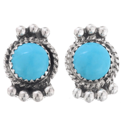 Natural Kingman Turquoise Stud Earrings 27402