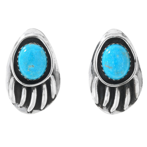 Natural Kingman Turquoise Stud Earrings 27345