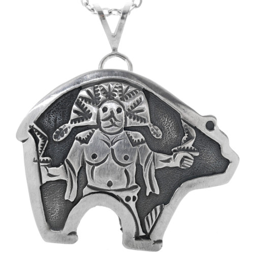 Apache Crown Dancer Silver Pendant 33269