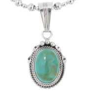 Native American Green Turquoise Pendant 43867