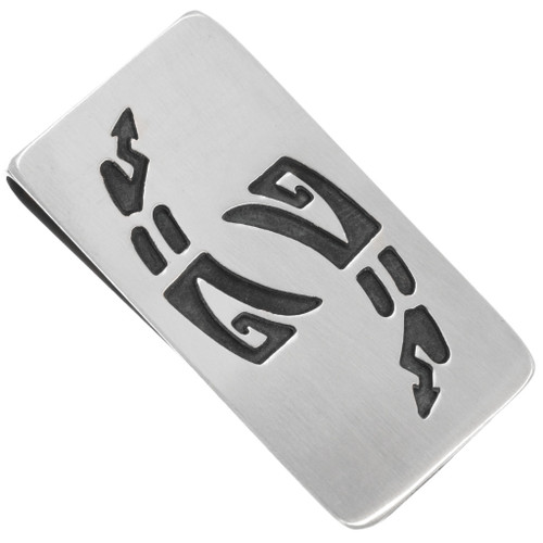 小物 Hopi Weaver Selina Money Clip Silver Native American Hopi Design Money Clip by Thomas Begay 43960