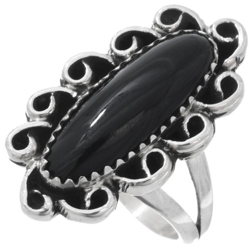 CTHY HERITAGE RING SILVER “BLACK ONYX” 0722-44626-RG-01-Navajo-Black-