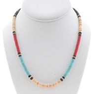 Turquoise Shell Navajo Heishi Choker 45033