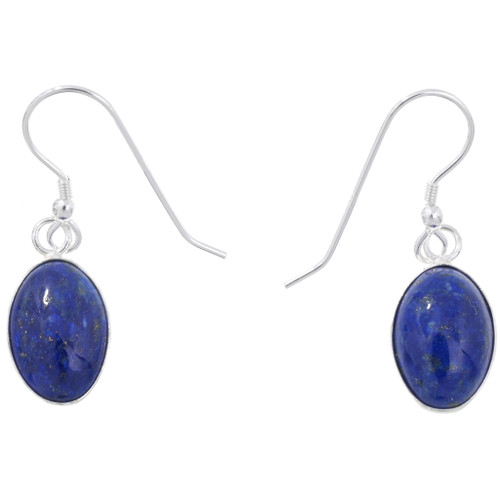 •LUNA• lapis + silver dangle earrings