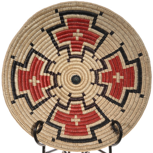 Vintage Navajo Spider Woman Hand Woven Basket 15