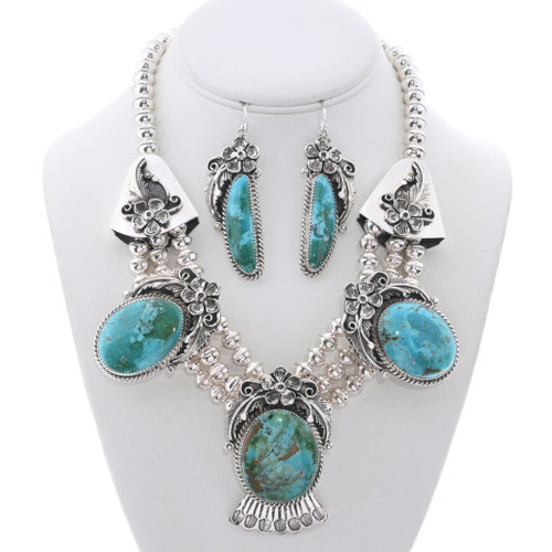 Navajo Genuine Turquoise Sterling Silver Ralph Lauren Inspired