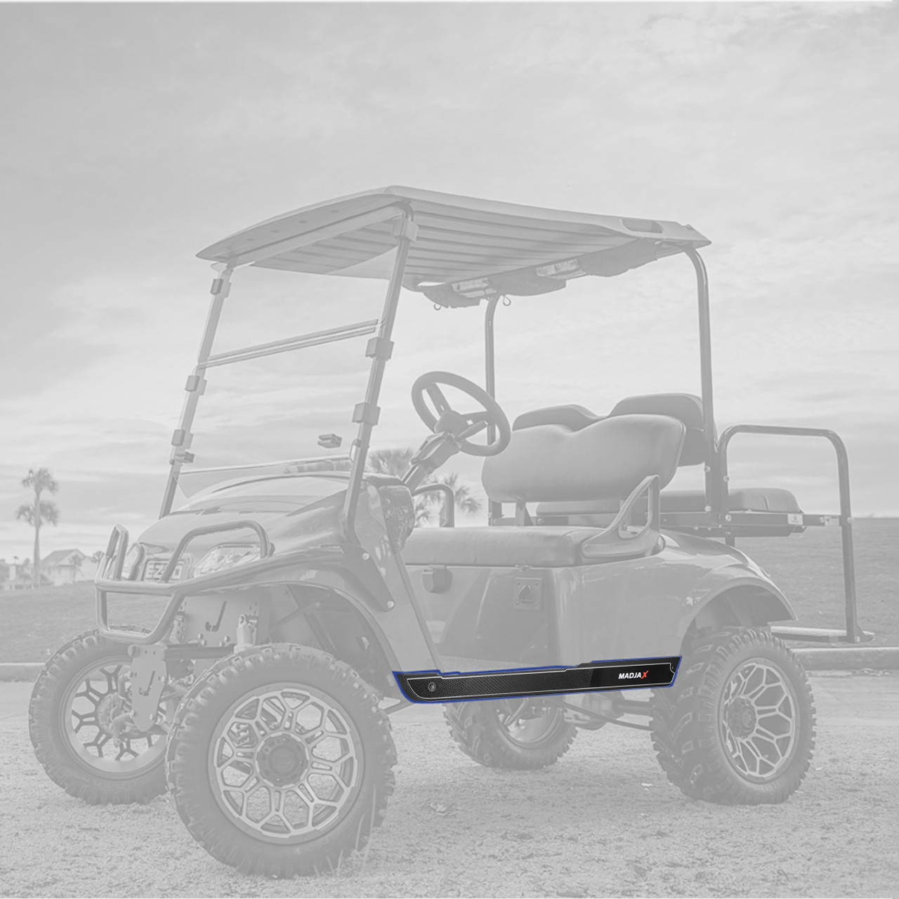 Madjax Aluminum Name Plates and Rocker Panel Set for E-Z-GO
