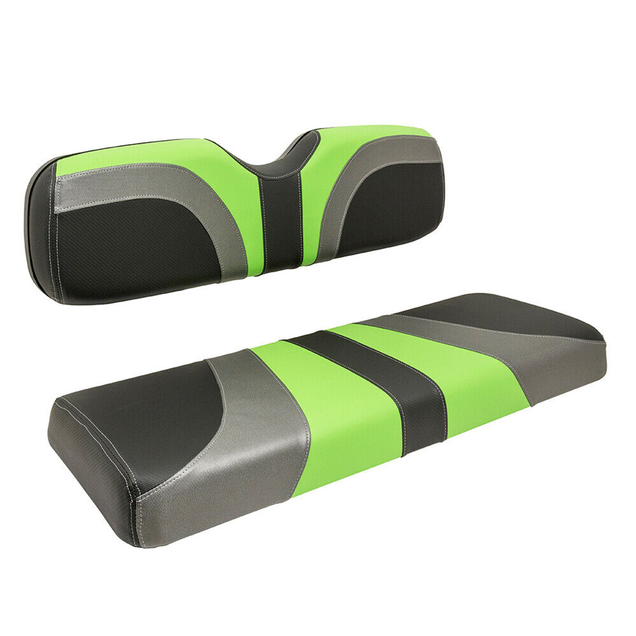 Blade Golf Cart Front Seat Covers for Club Car DS - Lime  Green/Charcoal/Black - Performance Plus Carts