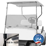 EZGO TXT (94.5-13) Clear Bolt-Style Fold Down Golf Cart Windshield - US Made