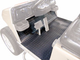 Black Diamond Plate Golf Cart Floor Mat for Club Car Precedent - 2004-Up