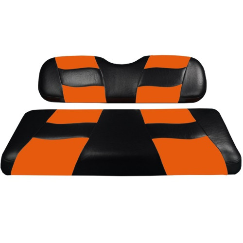 MadJax Riptide 1994-Up Black/Orange Two-Tone Front Seat Cover for EZGO TXT and RXV Golf Carts