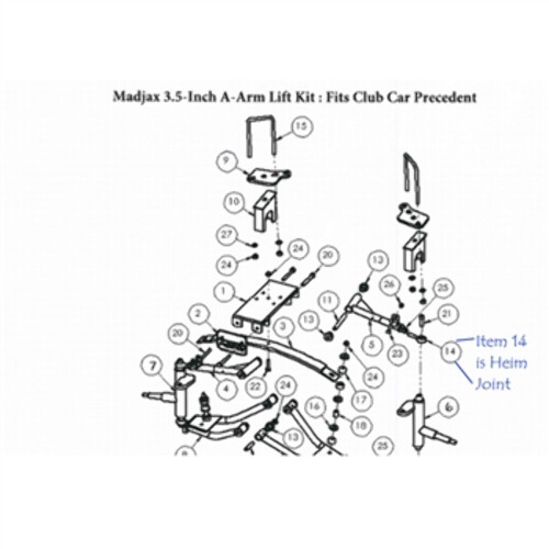 Replacement Heim Joint for MadJax 3.5" OR 6" A-Arm Lift Kit