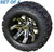 Tempest 10" Machined & Black Golf Cart Wheels with 18" All Terrain Tires