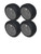 12" Stalker Gloss Black Wheels and 215/40-12 Low Pro Golf Cart Tires-Set of 4