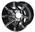 10" Spyder Black/Machined Wheels and 205/50-10 DOT Golf Cart Tires - Set of 4
