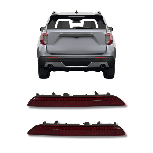 For 2020 2021 2022 Ford Explorer Rear Bumper Reflector CAPA Certified Passenger