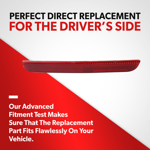 For 15-22 Dodge Challenger Coupe 2-Door Reflector Bumper Light Rear Driver Side (driver_side)