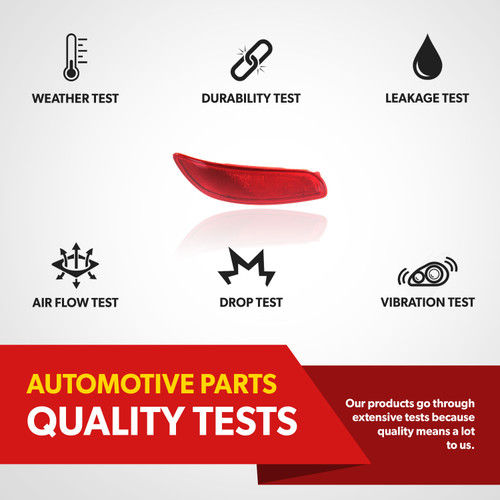 For 2010 2011 2012 Hyundai Santa Fe Premium Limited Bumper Reflector Driver Side (driver_side / replacement)