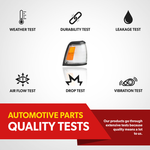 For 1992-95 Toyota Base Pickup Park Signal Lights With Black Trim Passenger Side (replacement)