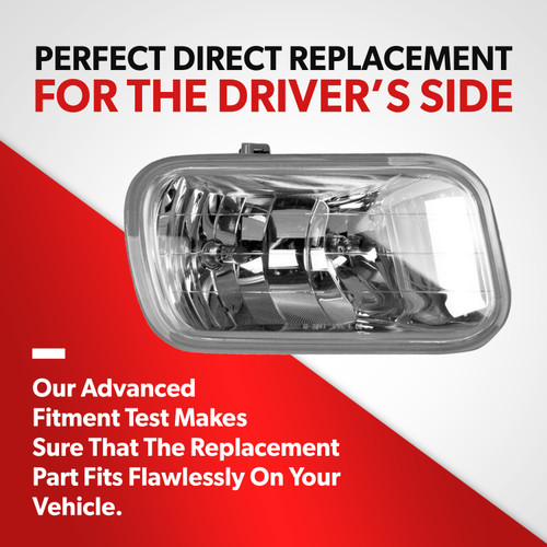 For 2010-2018 Dodge Ram Fog Light Fog Lamp Assembly With New Bulb Driver Side (driver_side)