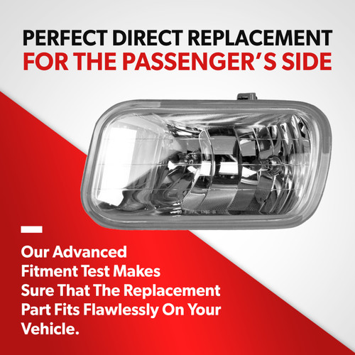 For 2010-2018 Dodge Ram Fog Light Fog Lamp Assembly With New Bulb Passenger Side (passenger_side)