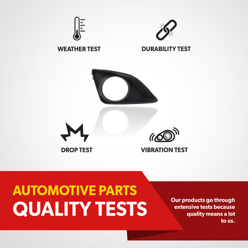 For 2009 10 Toyota Corolla Fog Light Trim Bezel Grille With Hole Passenger Side (replacement)