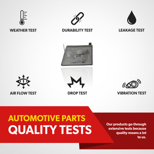 For Ford Econoline Van E150 250 350 Headlight Assembly With Bulb Driver Side (certified / replacement)