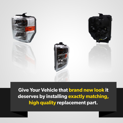 For 08-14 Ford E150 E250 E350 Headlight Assembly With Bulb Certified Driver Side