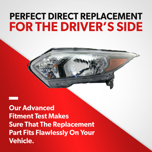 For 2016 2017 2018 Honda HR-V Sport Halogen Headlight Lamp Assembly Driver Side (driver_side)